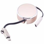 Retractable 2 In 1 Cable Dual Connector