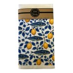 Single Printed Dishcloth - Lemon And Fish