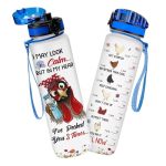 Gepostore Funny Chicken Water Bottle 32OZ Stop Slacking Drink Your Water Tumbler With Time Marker Cute Rooster Farm Gift For Chi