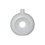 White Glossed Ceramic Vase