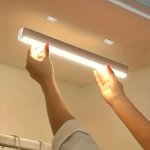 1 Under Cabinet LED Light Motion Sensor Ultra-thin Wireless Cabinet Light USB Rechargeable Magnetic Light Strip For Kitchen Cabi