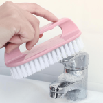 Multi-purpose Handheld Cleaning Brush With Stiff Bristles For Shoes Laundry And Bathroom Durable Plastic Handle Manual Uncharged