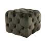 Olive Velvet Tufted Ottoman