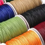 Korean Wax Cord String For Jewelry Making 5905.5 Inches Per Roll 0.5 0.8 1.0 Mm Thick Beading Cords & Threads Polyester Material