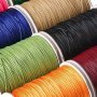 Korean Wax Cord String For Jewelry Making 5905.5 Inches Per Roll 0.5/0.8/1.0 Mm Thick Beading Cords & Threads Polyester Material Non-Elastic DIY Bracelet Necklace Rope Supplies (Assorted Colors)