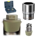 Mablevi 1.5" Tub Drain Extractor With 1INCH Socket Remove The Old Broken Stubborn Rusted Drain Tub Bathtub Stopper Plumbing Tool