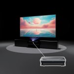 Bundle Awol Vision Ust 4K Projector + Vividstorm S Pro Motorized Clr alr Projector Screen With Motorized Cabinet Paris Package D