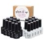 High Quality Uv/led Glam Gel Nail Polish Top And Base Coat - Set Of 24