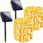 2PCS 32.0METER 300LEDS Waterproof Solar String Lights 8 Modes Outdoor Fairy Light For Garden Patio Tree Christmas Wedding Rv Hal