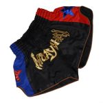 Anotherboxer Unisex Muay Thai Kickboxing For Mma Shorts Breathable Polyester Fighting Shorts With Elastic Waist Black Size Mblac