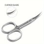 1PC Nail Cuticle Clippers Stainless Steel Curved Blade Tweezers Pusher Dead Skin Removal Scissors Clippers Manicure Tools