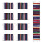 Mexican Table Runner With Placemats Purple Table Runner + 8 Placemats