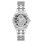 Guess Ladies Silver Tone Multi-function Watch GW0604L1