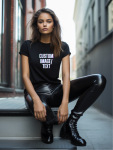 Custom Tees - Large Fitted Tee - Black