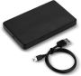 2.5 Portable Hard Drive Enclosure With Data Cable - Black