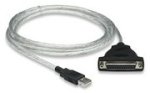 TechTrek Manhattan USB to Parallel Printer Converter – Full Speed DB25 Adapter