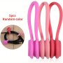 5PCS Random Color Magnetic Cable Organizers Clips Adjustable Straps Wire Cord Management Rubber Twist Ties For Headphones USB Wire