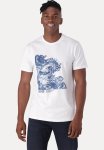 Levi's Graphic Crew Neck Tee Za Wave Aop Hl Logo - White & Blue