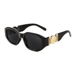 Feisedy Retro Trendy Rectangle Sunglasses Women Men Vintage 90S Small Narrow Square Sunglasses B2322