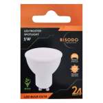 LED Frosted Spotlight Bulb GU10 Risodo 100 Degree Beam Angle 3000K 5W