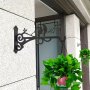 Elegant Black Wrought Iron Double Bird Wall Hook - Versatile Hanging Basket & Plant Holder For Gardens And Balconies