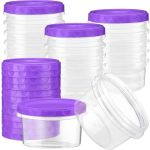 Sieral 16 Pack 8 Oz Freezer Containers With Lid Reusable Deli Freezer Storage Containers Stackable Plastic Ultra Thick Twist Top