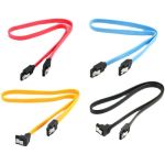 4-PACK Locking Sata 3.0 Cables - 8-CORE Copper SSD Data Cables