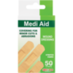 Pharmacy Medi Aid Stretch Fabric Wound Dressing Strips 50 Pack