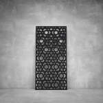 Wall Art D113 - 1040 X 535 X 20 Indoor Matt Black Cool White