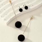 1 Pair Minimalist Fashion Ball Flocking Earrings One Two Wear Removable Two-color Lovely Earrings For Women Special Daily Wear