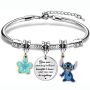 Stainless Steel Stitch Girl's Bracelet Charm Bracelet