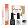 Uv/led Glam Gel Nail Polish Top&base Coat Bondit &cuticle Oil Set