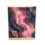 1.5 X 2M 3D Marble Design Carpet Pink & Gold