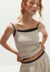 2 Pack Strappy Tops - Light Beige & Dark Grey