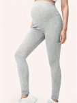 Women's Maternity Solid Leggings Casual Stretchy Bottoming Pants For Spring Fall