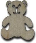 Dala Die-cut Wood Pack - Teddy Bears 5CM 6 Pack