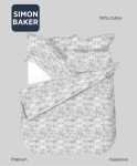 Simon Baker Kasanova Printed 100% Cotton Duvet Cover Sets - Platinum Various Sizes - Platinum Double Std 200CM X 200CM + 2PILL
