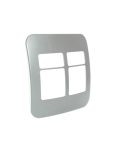 Four Module Cover Plate 2 Single 2 Double - Silver - Buy Online At 7 Triple 7