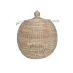 White Bulbous Basket