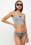 Calvin Klein Ck One Authentic Longline Bralette Bikini Top - Black