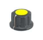 Knob-black Colour Top 6.3MM Shaft - Silver