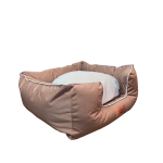 Summer Slumber Bed - Small Sand Dune: Beige & White Stripes With Beige Base