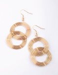 Goldair Gold Linked Coil Drop Earrings