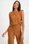 Casey Shoulder Pad Top - Rust - S