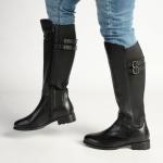Leather Arla Rider Boot - Black - 9