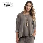 Chenille Top - Taupe L xl