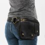 Punk Style Waist Bag Vintage Pu Leather Belt Bag Trendy Fanny Pack For Outdoor Sport Travel