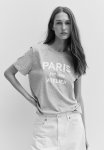 Cotton T-Shirt - Light Grey Marl & Paris