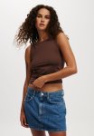 Cotton On All Day Boat Neck Tank - Chocolate