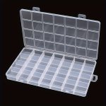 Versatile Clear Storage Organizer Box For Jewelry Beads Crafts & More - Durable Plastic With Adjustable Dividers